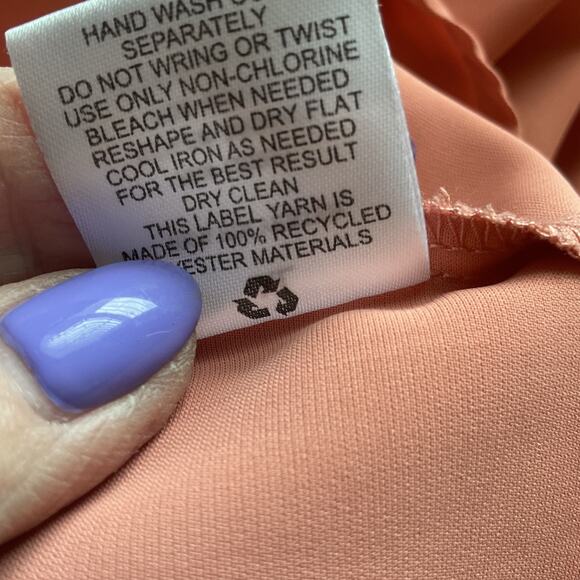 Olive & Oak Coral Long Sleeve Front Pockets Button Down Collared Blouse XL - Picture 5 of 6